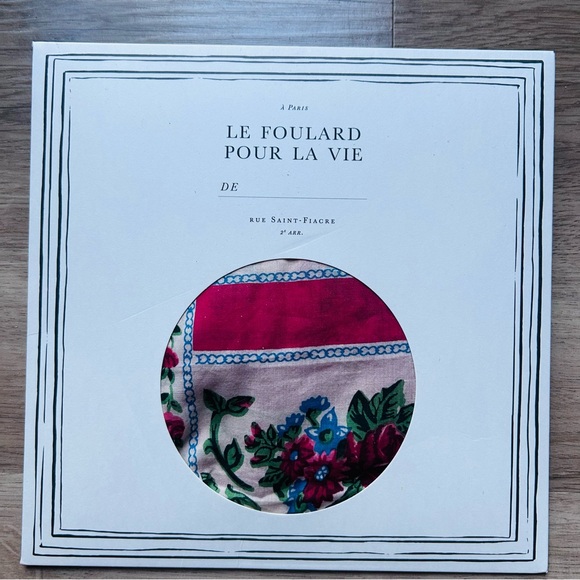 🇫🇷 Sézane Gaston Le Foulard Floral Striped Scarf - Picture 4 of 6